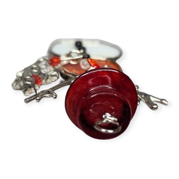 Vintage 2004 Hallmark Stained Glass Snowman Ornament - Picture 4 of 7